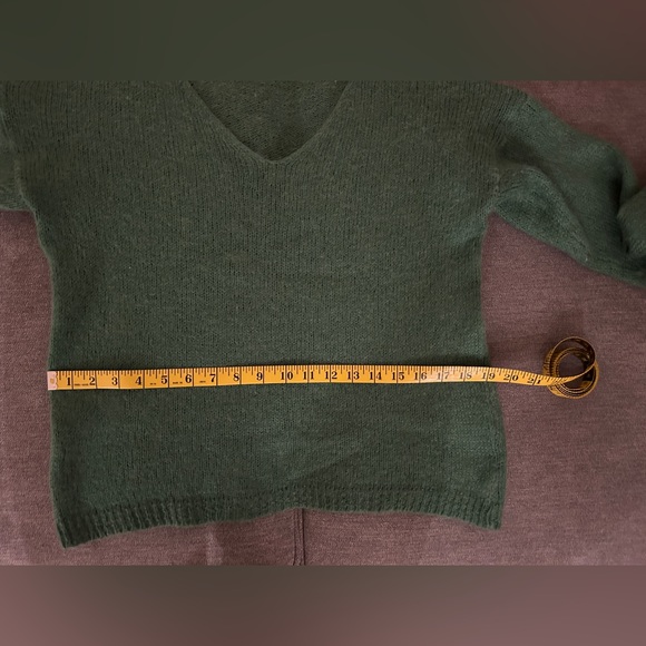 MOHAIR-WOOL BLEND V-NECK SWEATER - Picture 12 of 13